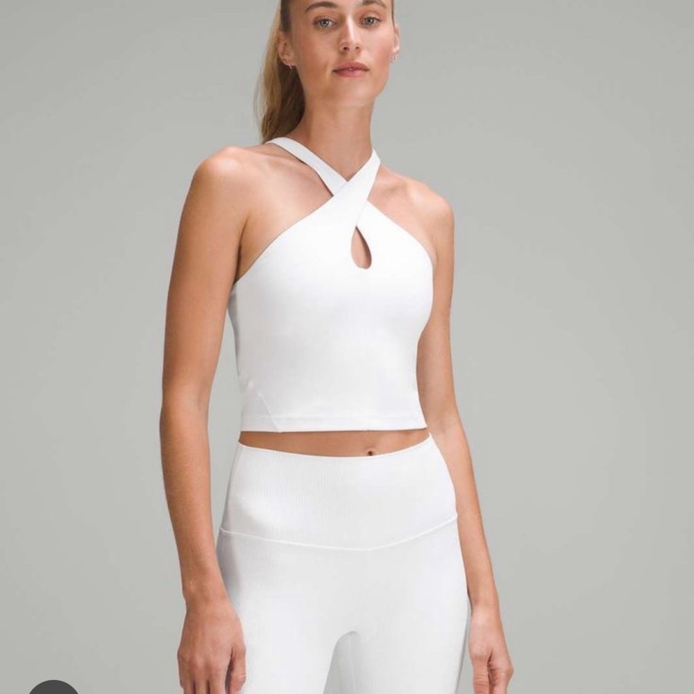 Lululemon White Align Keyhole Tank